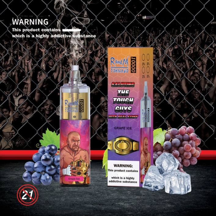 Tornado Vape Kaufen | RandM Tornado 00P2109 10000 Airflow Control Vape-Gerät 1St Traubeneis